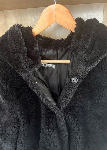 Siyah Uzun Kollu Kürk - Görsel 3