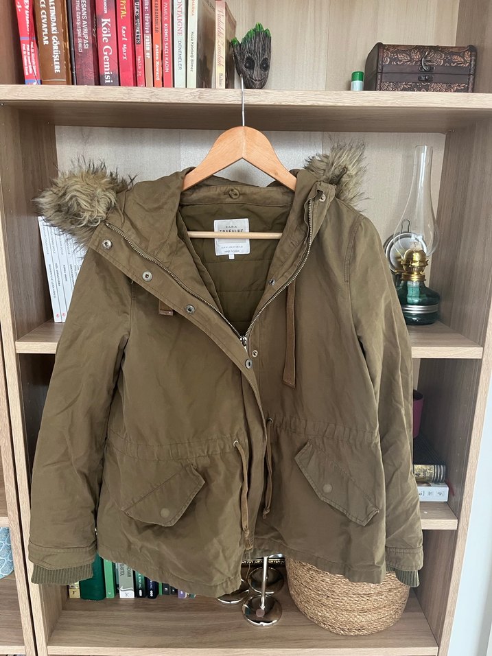 Kadın  Kürk Detaylı mont - Görsel 2