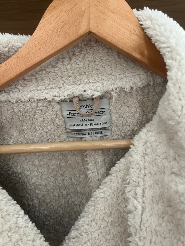 Kürklü Süet Kadın Ceket Bej - Görsel 2