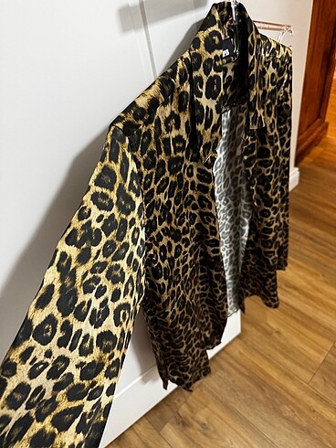The Kooples THE KOOPLES Marka Leopar Saten Gömlek 0 Orjinal