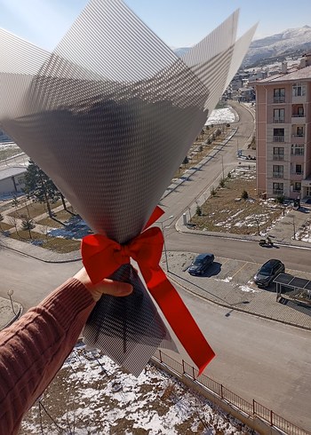 ayıcıklı aynalı çiçek buketi - Görsel 3