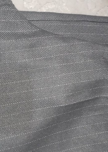 Gri Pilili Kadın Kumaş Pantolon - Görsel 4