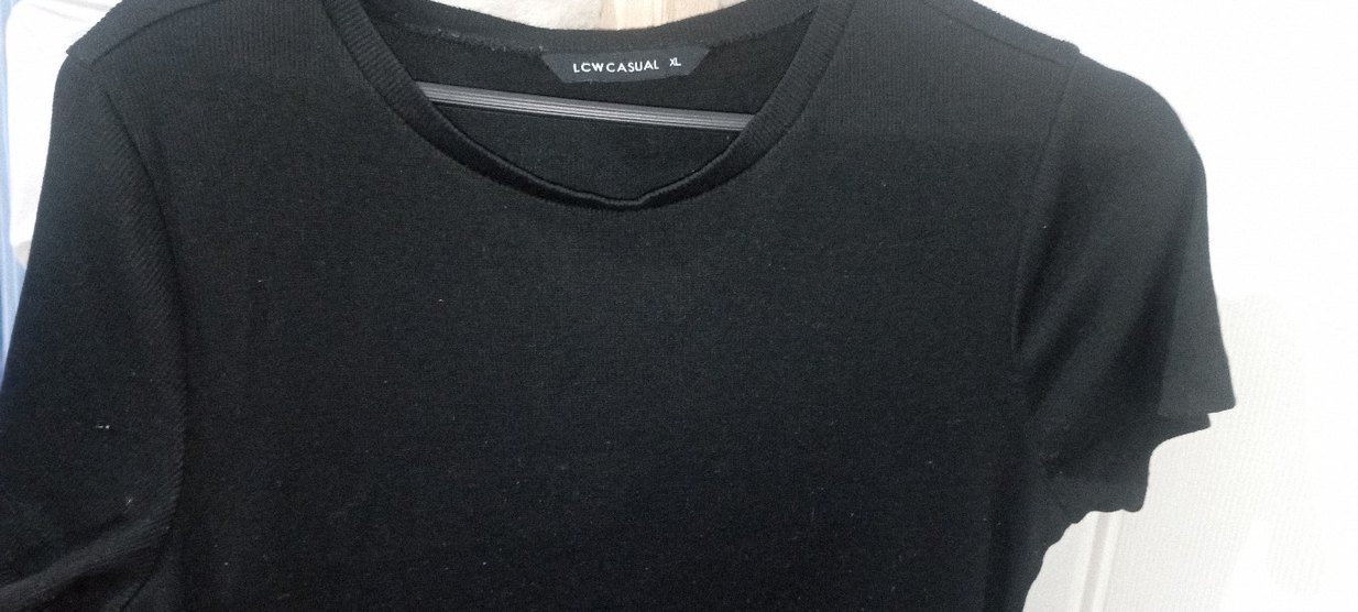 Siyah Yüksek Yakalı Midi Elbise - Görsel 2