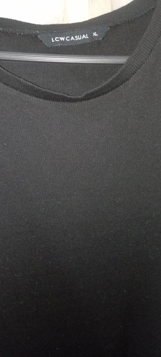 Siyah Yüksek Yakalı Midi Elbise - Görsel 3