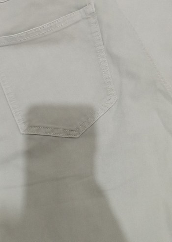 Ramsey marka.Bej erkek Pamuk Kumaş kot Pantolon - Görsel 5