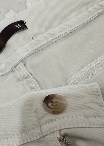 Ramsey marka.Bej erkek Pamuk Kumaş kot Pantolon - Görsel 4