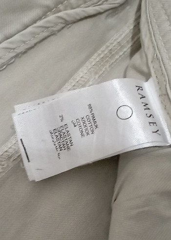 Ramsey marka.Bej erkek Pamuk Kumaş kot Pantolon - Görsel 3