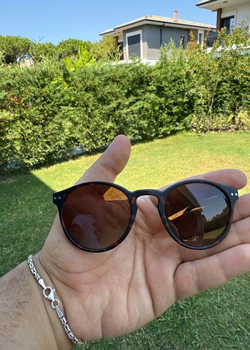 Leopar desenli Kahverengi Kadın Güneş Gözlüğü - Görsel 2