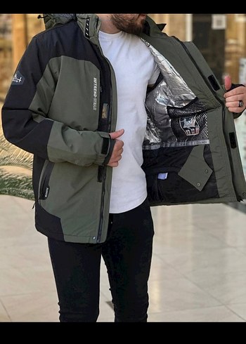 Kamuflaj Desenli Kapüşonlu Erkek Ceket - Görsel 4