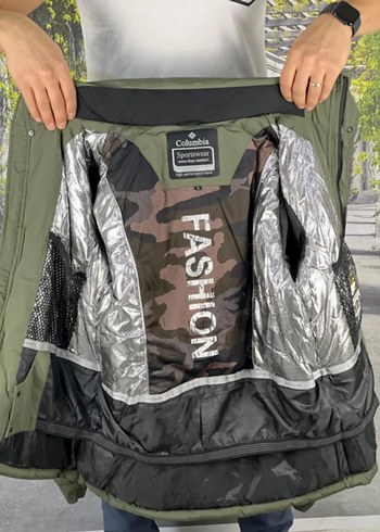 Kamuflaj Desenli Kapüşonlu Erkek Ceket - Görsel 3