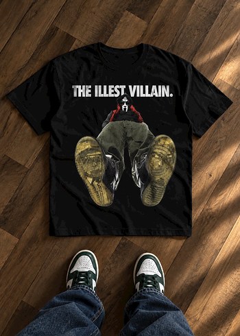 LC Waikiki The İllest Villain Siyah Tisort Sokak Stili Ve Rahatlik