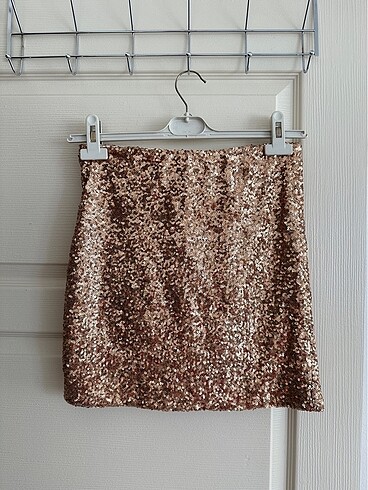 Gold payetli etek - Görsel 2