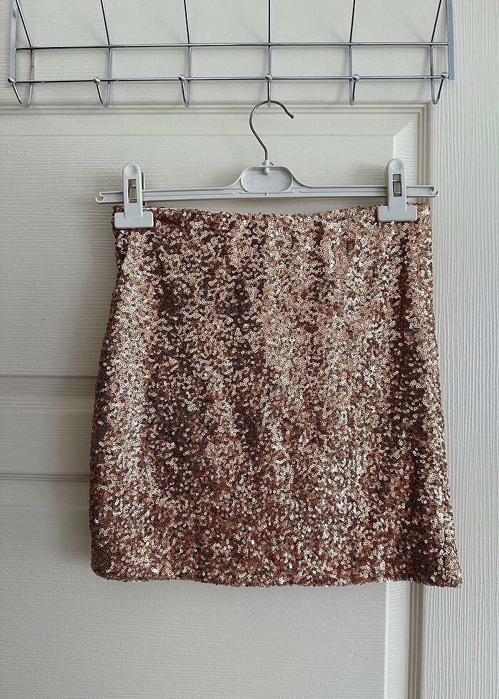 Gold payetli etek - Görsel 2