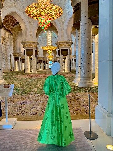 Saten elbise - Görsel 7