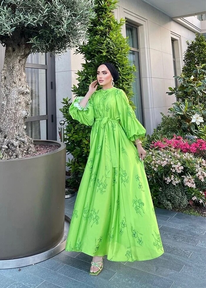 Saten elbise - Görsel 3