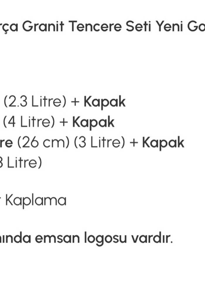 Emsan Line 7 Parça Granit Tencere Seti Gold Siyah - Görsel 5