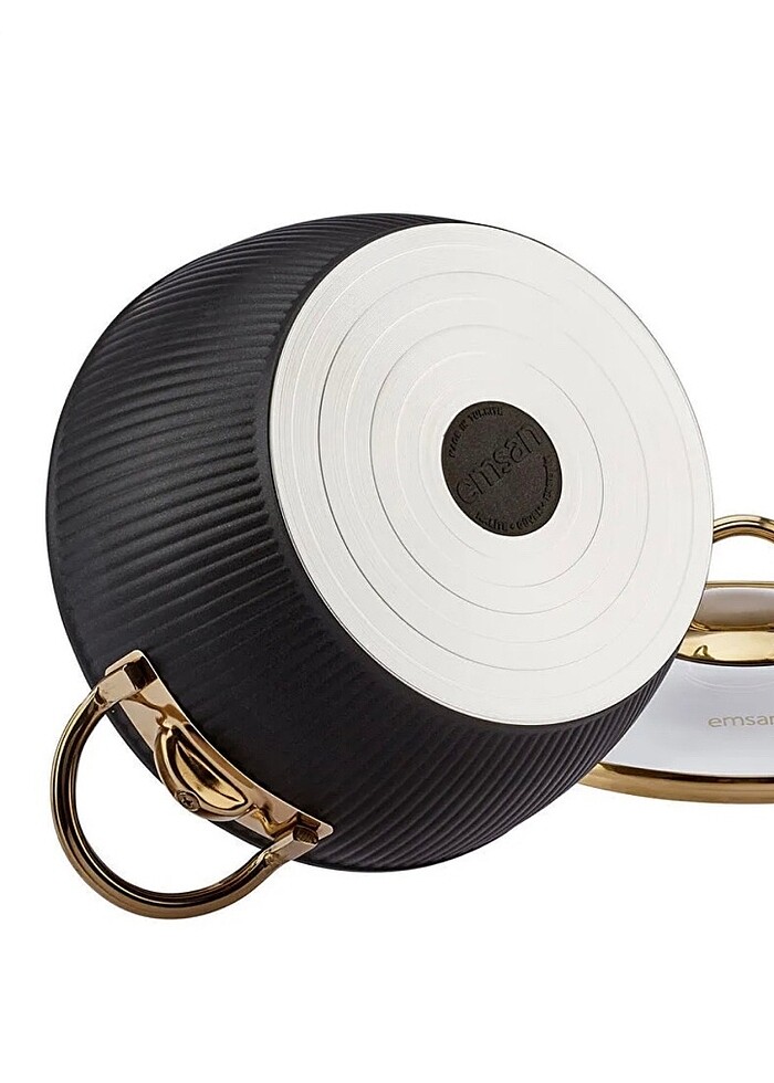 Emsan Line 7 Parça Granit Tencere Seti Gold Siyah - Görsel 4