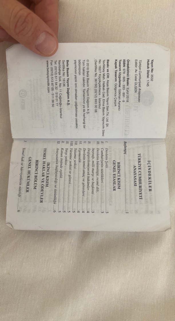 T.C. Anayasası Kavram Dizini Eylül 2018 - Görsel 3