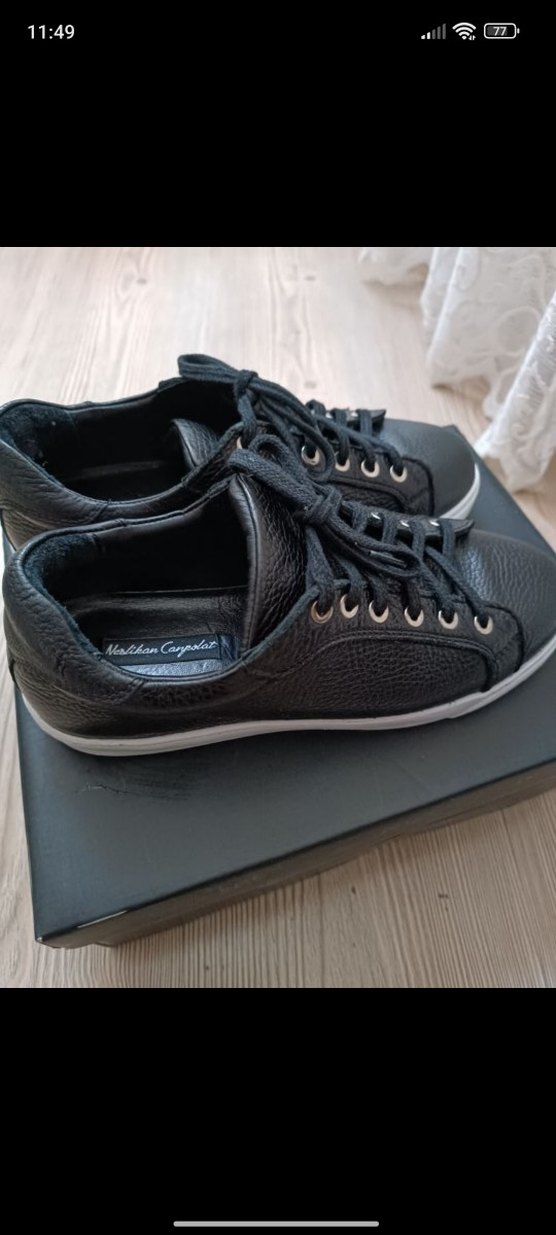 Siyah Bağcıklı Kadın Sneakers - Görsel 3