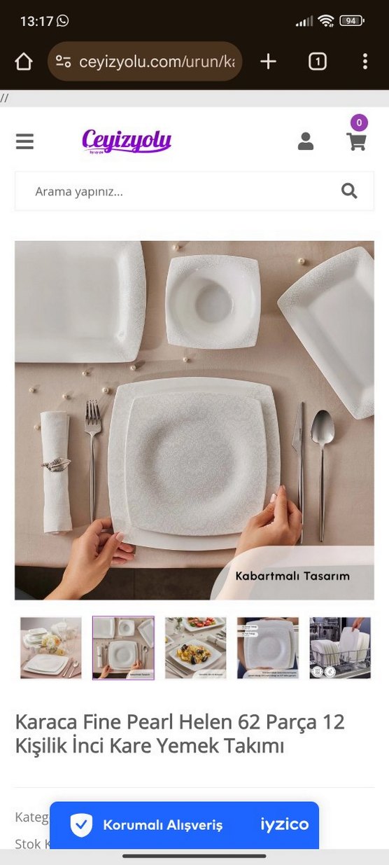 karaca fine pearl helen yemek takımı - Görsel 3