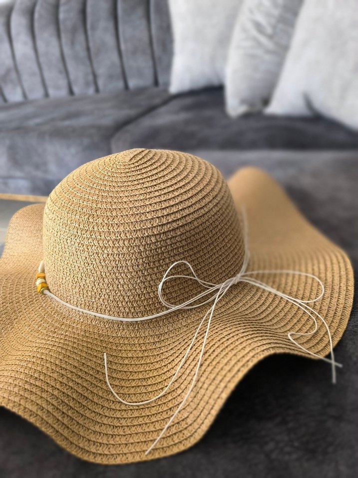 Boncuk Detaylı Renkli Bohem Kadın hasır Şapka - Görsel 4