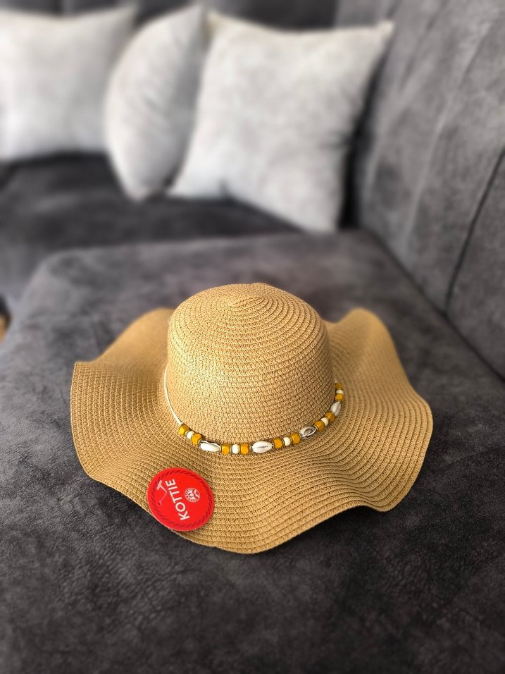 Boncuk Detaylı Renkli Bohem Kadın hasır Şapka - Görsel 2