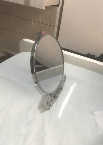 Gri Yuvarlak Metal Çerçeveli Ayna - Görsel 3