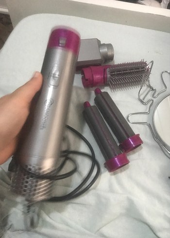 Pembe ve Gri Saç Şekillendirici Set - Görsel 3