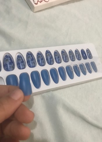 Koyu Mavi Tırnak Süsleri LuLuBeauty - Görsel 3