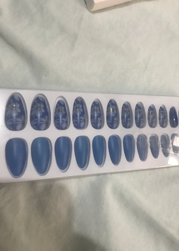 Koyu Mavi Tırnak Süsleri LuLuBeauty - Görsel 2