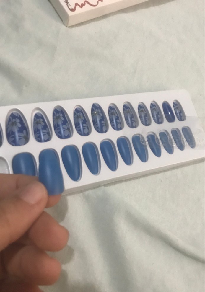 Koyu Mavi Tırnak Süsleri LuLuBeauty - Görsel 3