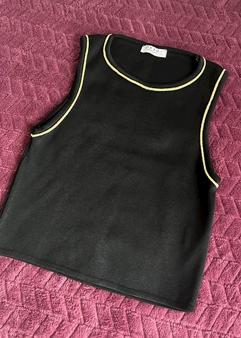 Siyah Örme Kolsuz Basic Kadın Yelek - Görsel 2