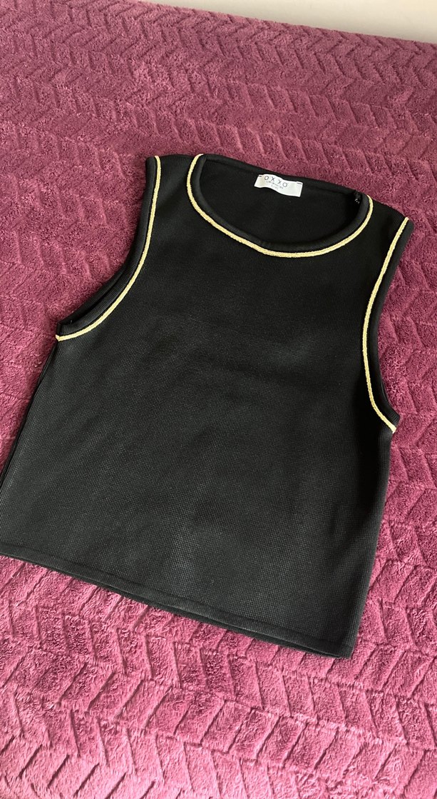 Siyah Örme Kolsuz Basic Kadın Yelek - Görsel 2