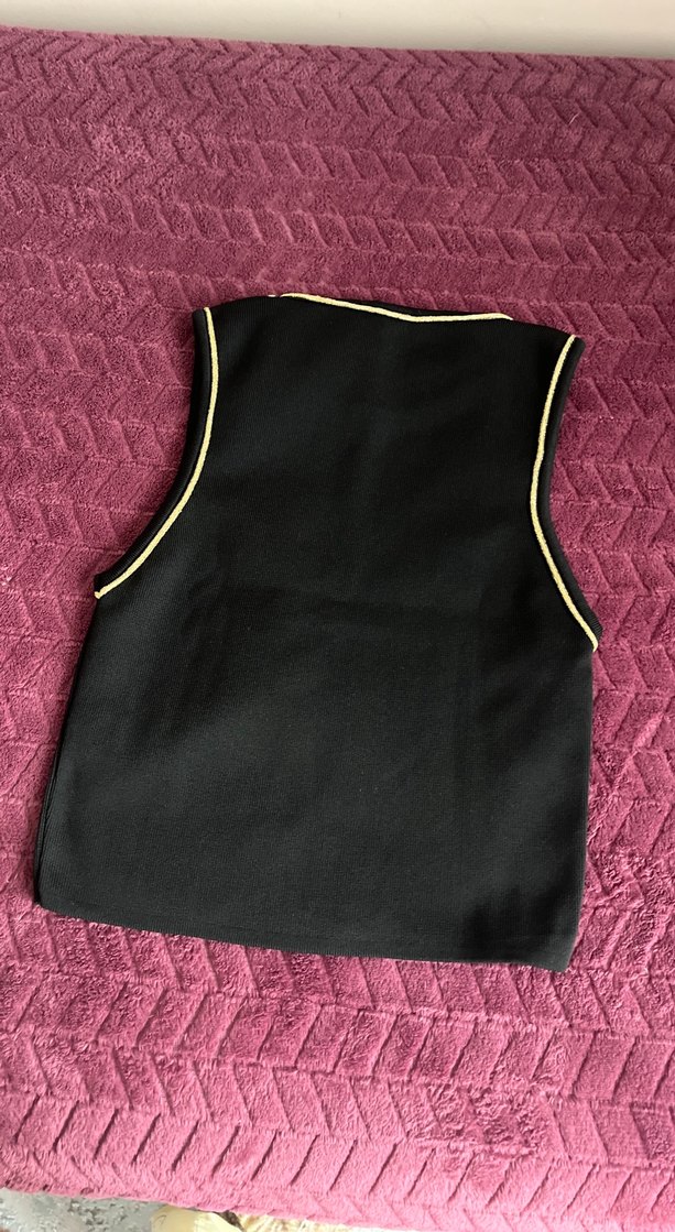 Siyah Örme Kolsuz Basic Kadın Yelek - Görsel 4