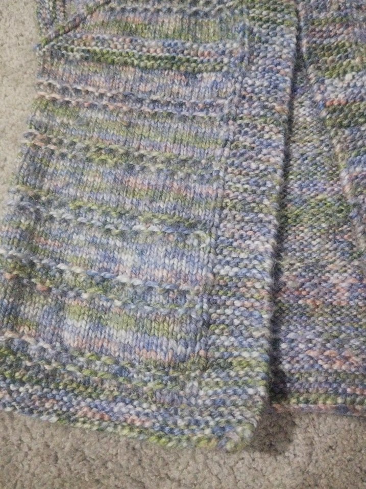 Gri Çok Renkli EL ÖRGÜSÜ çocuk Yelek - Görsel 2