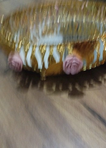 Altın Renkli Dekoratif sunumluk tepsi - Görsel 3