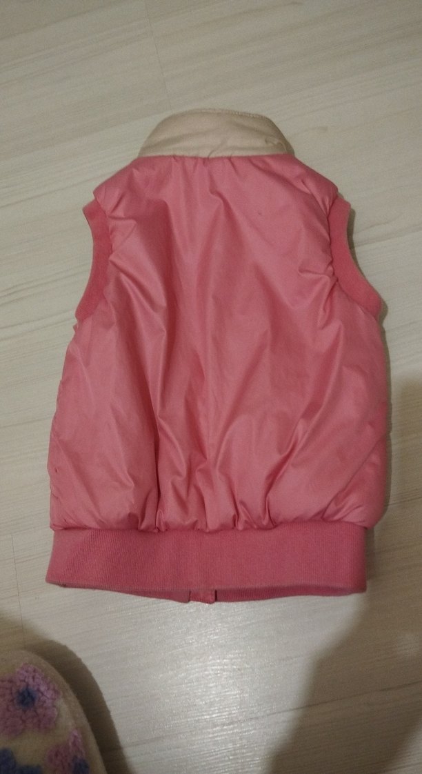 Kız Çocuk Pembe Fermuarlı Yelek - Görsel 4