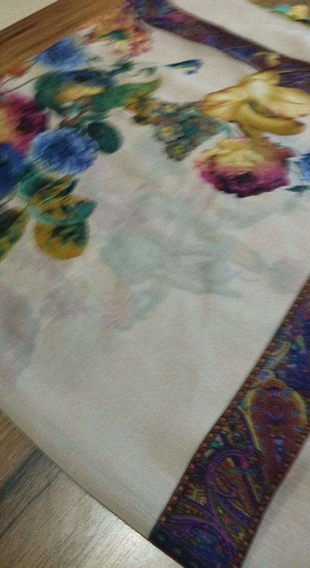 El emeği iğne oyalı Bohem Çok Renkli Kadın tülbent - Görsel 5