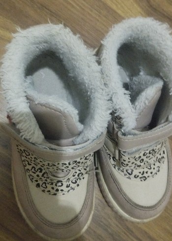 Kürklü Leopar Desenli Kız Botu - Görsel 2