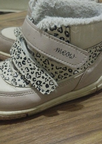 Kürklü Leopar Desenli Kız Botu - Görsel 3