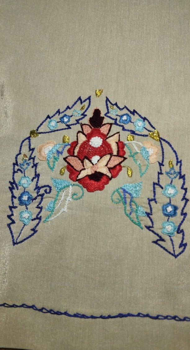 Nakış işlemeli el emeği çok renkli klasik masa örtüsü - Görsel 2