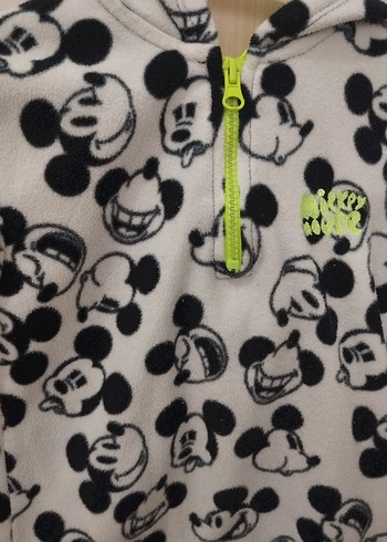 Kapüşonlu Kiz Çocuk Gri Baskılı Sweatshirt - Görsel 4