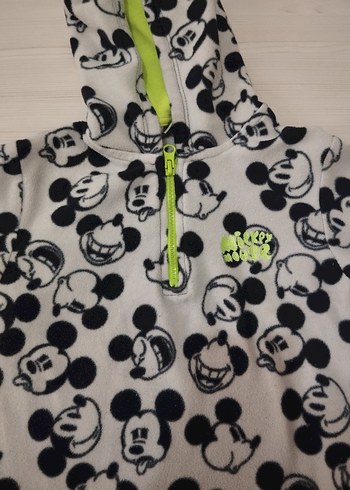 Kapüşonlu Kiz Çocuk Gri Baskılı Sweatshirt - Görsel 2