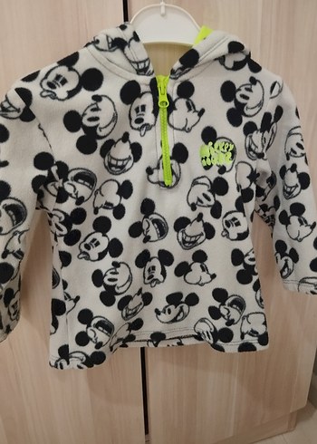 Kapüşonlu Kiz Çocuk Gri Baskılı Sweatshirt - Görsel 3