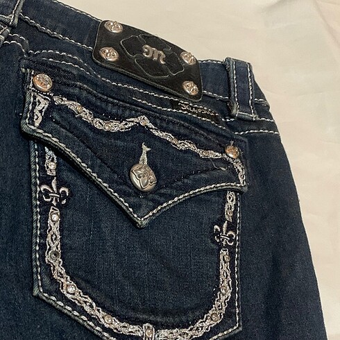 27 Beden Taş detaylı y2k jeans