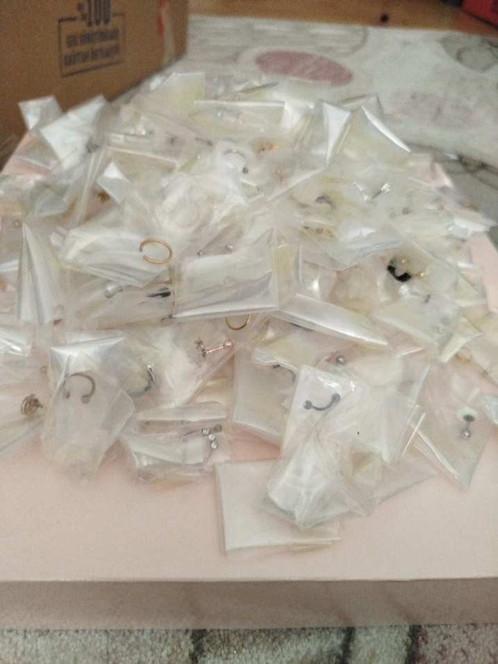 cerrahi piercing (karışık 193 adet) - Görsel 3