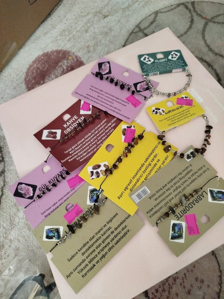 doğal taş bileklik 8 adet - Görsel 2