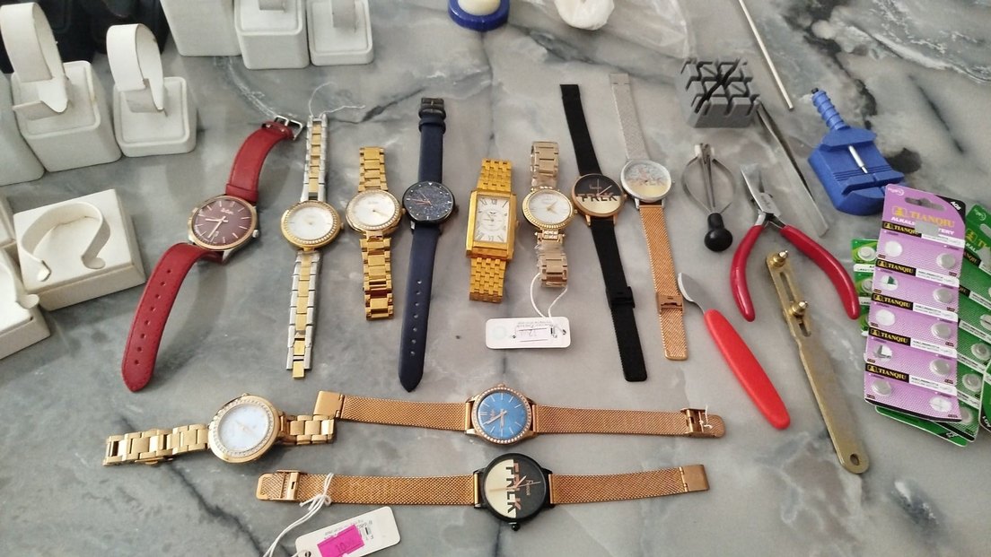 orjinal saatler (11 adet)+saat kelepçeleri+saat tamir seti - Görsel 2