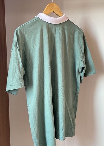 Yeşil Oxford Baskılı Pamuklu Tişört - Görsel 3