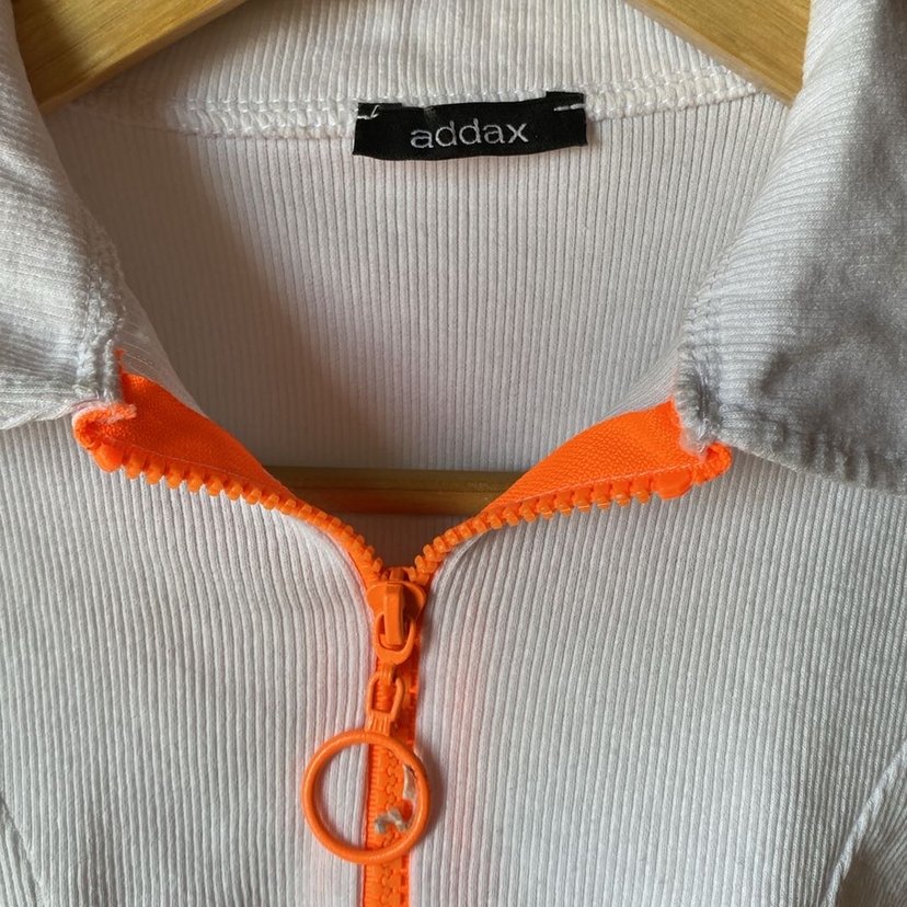 beyaz ceop neon fermuarlı - Görsel 2